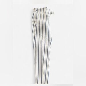LOFT Navy and Cream Striped nautical neutral Women's Trousers